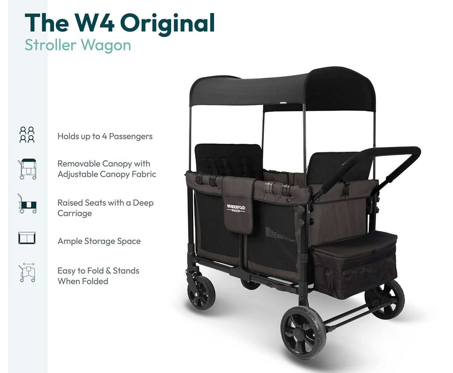 WONDERFOLD W4 Original Quad Baby & Kids Stroller Wagon