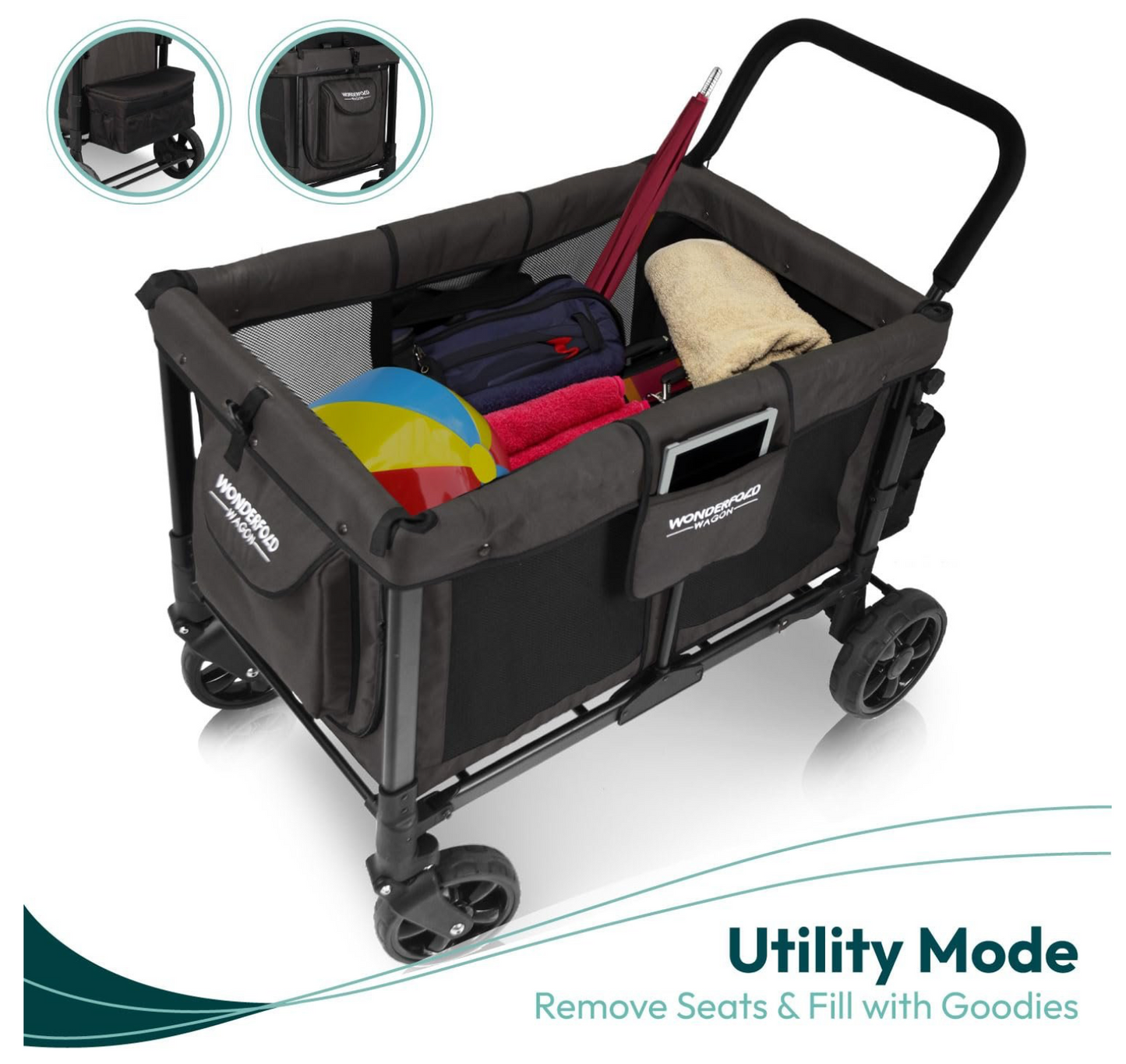 WONDERFOLD W4 Original Quad Baby & Kids Stroller Wagon